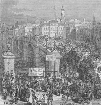 Le Pont de Londres, en 1875 - Gustave after Dore